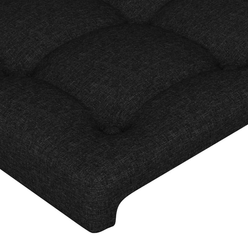 vidaXL 4 db fekete szövet fejtámla 90x5x78/88 cm