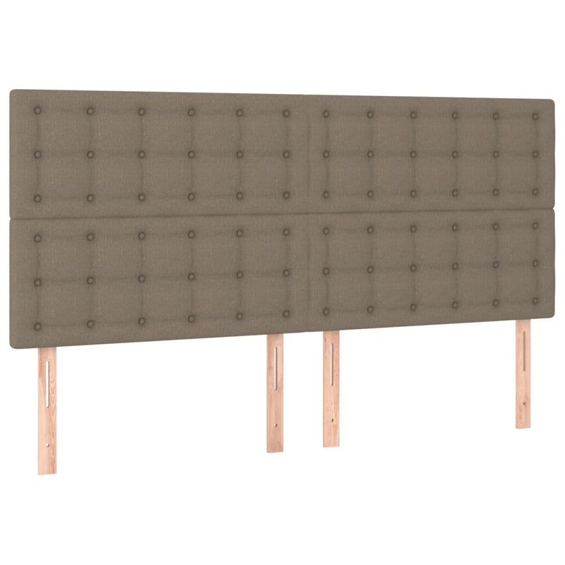 vidaXL 4 db tópszínű szövet fejtámla 90x5x78/88 cm