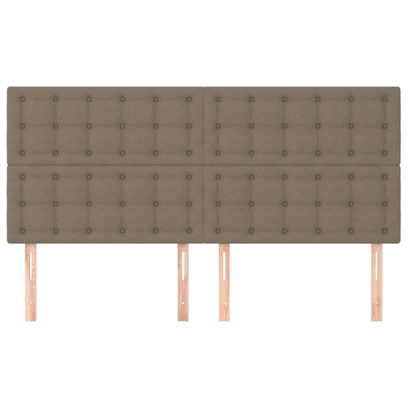 vidaXL 4 db tópszínű szövet fejtámla 90x5x78/88 cm