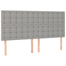 vidaXL 4 db világosszürke szövet fejtámla 100x5x78/88 cm
