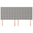 vidaXL 4 db világosszürke szövet fejtámla 100x5x78/88 cm