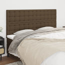 vidaXL sötétbarna szövet fejtámla 200 x 5 x 118/128 cm
