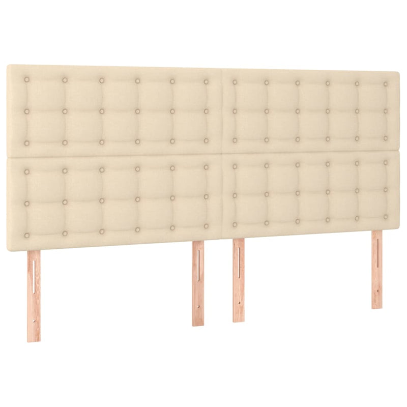 vidaXL 4 db krémszínű szövet fejtámla 100x5x78/88 cm