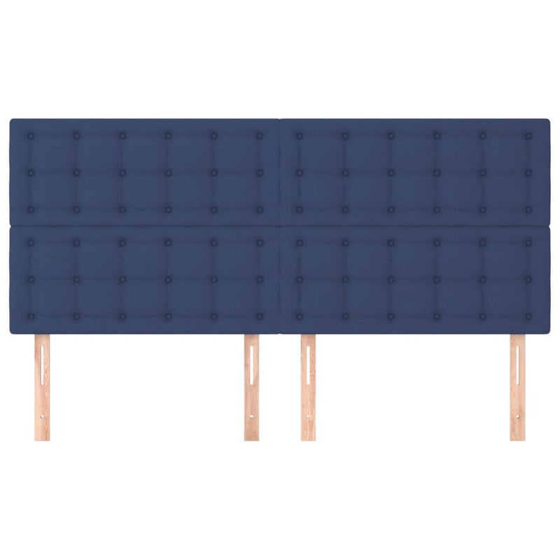 vidaXL 4 db kék szövet fejtámla 100x5x78/88 cm