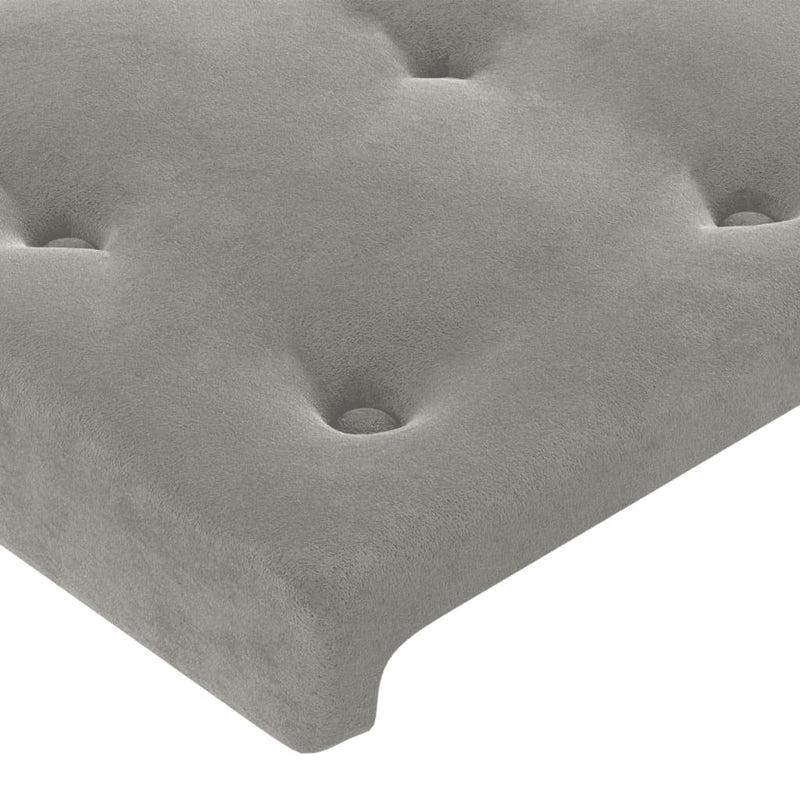 vidaXL 2 db világosszürke bársony fejtámla 80 x 5 x 78/88 cm