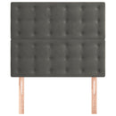 vidaXL sötétszürke bársony fejtámla 80x5x118/128 cm