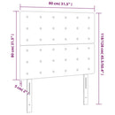 vidaXL sötétszürke bársony fejtámla 80x5x118/128 cm