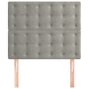 vidaXL világosszürke bársony fejtámla 90x5x118/128 cm