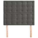 vidaXL sötétszürke bársony fejtámla 90x5x118/128 cm