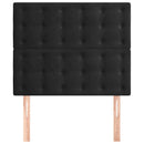 vidaXL fekete bársony fejtámla 90x5x118/128 cm