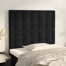 vidaXL fekete bársony fejtámla 90x5x118/128 cm