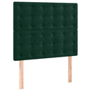 vidaXL sötétzöld bársony fejtámla 90x5x118/128 cm