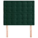 vidaXL sötétzöld bársony fejtámla 90x5x118/128 cm