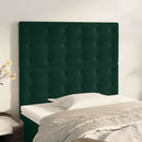 vidaXL sötétzöld bársony fejtámla 90x5x118/128 cm