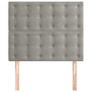 vidaXL világosszürke bársony fejtámla 100x5x118/128 cm
