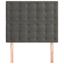 vidaXL sötétszürke bársony fejtámla 100x5x118/128 cm