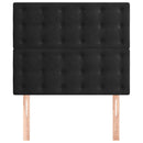 vidaXL fekete bársony fejtámla 100x5x118/128 cm