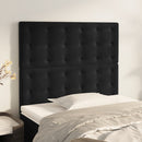 vidaXL fekete bársony fejtámla 100x5x118/128 cm