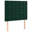 vidaXL sötétzöld bársony fejtámla 100 x 5 x 118/128 cm