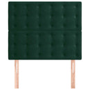 vidaXL sötétzöld bársony fejtámla 100 x 5 x 118/128 cm