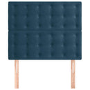 vidaXL sötétkék bársony fejtámla 100x5x118/128 cm