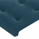 vidaXL sötétkék bársony fejtámla 100x5x118/128 cm