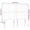 vidaXL világosszürke bársony fejtámla 144x5x118/128 cm