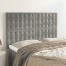 vidaXL világosszürke bársony fejtámla 144x5x118/128 cm