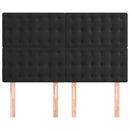 vidaXL fekete bársony fejtámla 144x5x118/128 cm