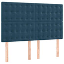 vidaXL sötétkék bársony fejtámla 144x5x118/128 cm
