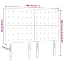 vidaXL sötétkék bársony fejtámla 144x5x118/128 cm