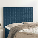 vidaXL sötétkék bársony fejtámla 144x5x118/128 cm