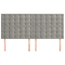 vidaXL világosszürke bársony fejtámla 160x5x118/128 cm