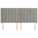 vidaXL világosszürke bársony fejtámla 180x5x118/128 cm