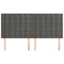vidaXL sötétszürke bársony fejtámla 180x5x118/128 cm