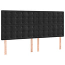 vidaXL fekete bársony fejtámla 180x5x118/128 cm