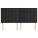 vidaXL fekete bársony fejtámla 180x5x118/128 cm