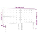 vidaXL fekete bársony fejtámla 180x5x118/128 cm