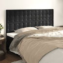 vidaXL fekete bársony fejtámla 180x5x118/128 cm