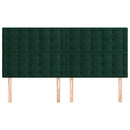 vidaXL sötétzöld bársony fejtámla 180x5x118/128 cm