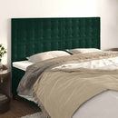 vidaXL sötétzöld bársony fejtámla 180x5x118/128 cm