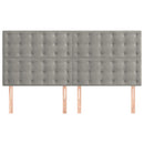 vidaXL világosszürke bársony fejtámla 200 x 5 x 118/128 cm