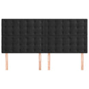 vidaXL fekete bársony fejtámla 200 x 5 x 118/128 cm