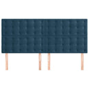 vidaXL sötétkék bársony fejtámla 200 x 5 x 118/128 cm