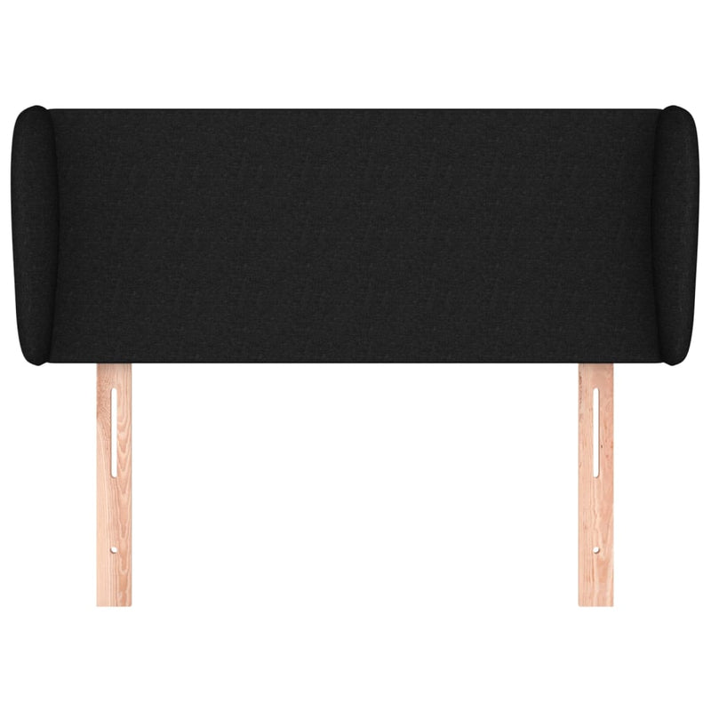 vidaXL fekete szövet fejtámla szárnyakkal 83x23x78/88 cm