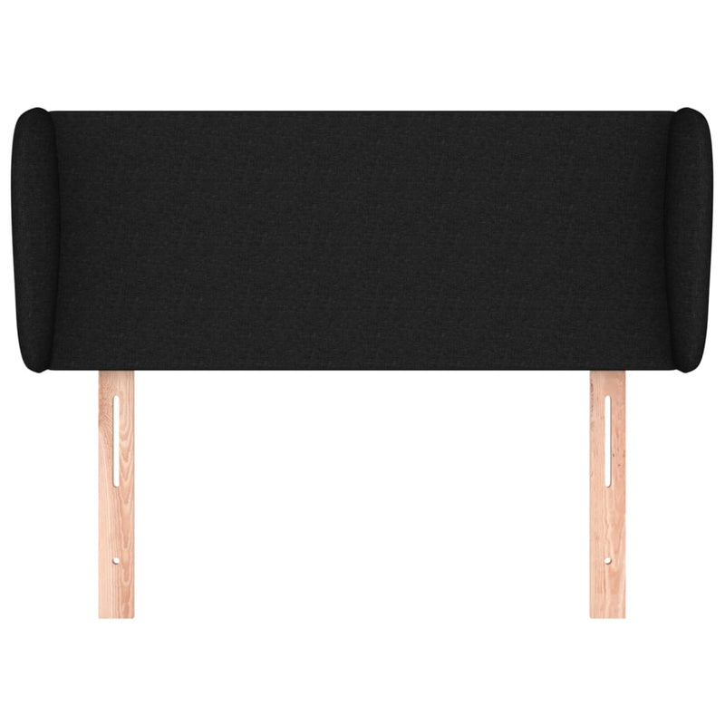 vidaXL fekete szövet fejtámla szárnyakkal 93x23x78/88 cm