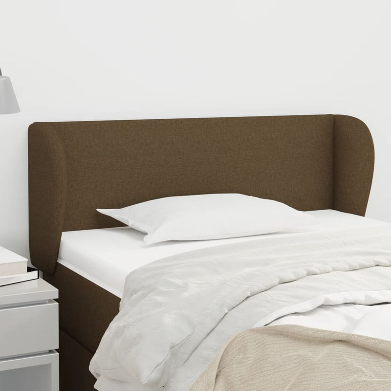 vidaXL sötétbarna szövet fejtámla 103x23x78/88 cm