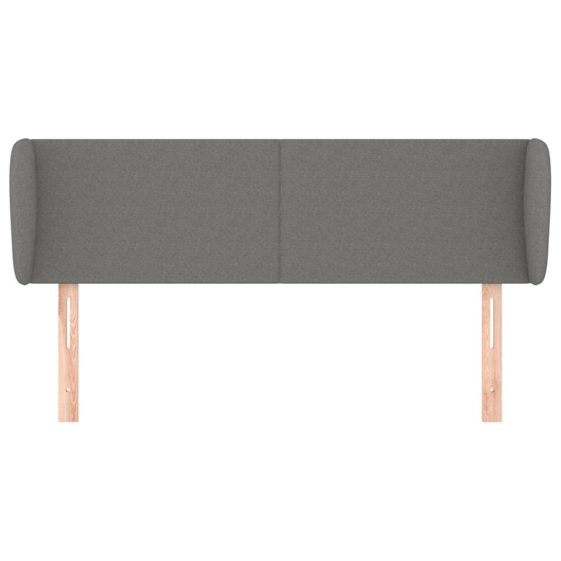 vidaXL sötétszürke szövet fejtámla szárnyakkal 147x23x78/88 cm