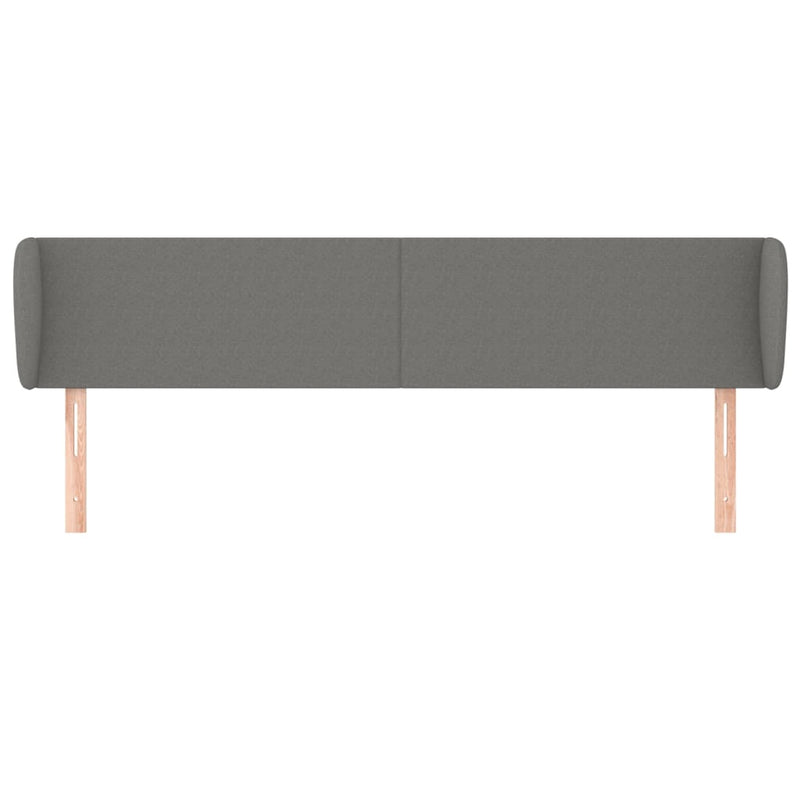 vidaXL sötétszürke szövet fejtámla szárnyakkal 203x23x78/88 cm