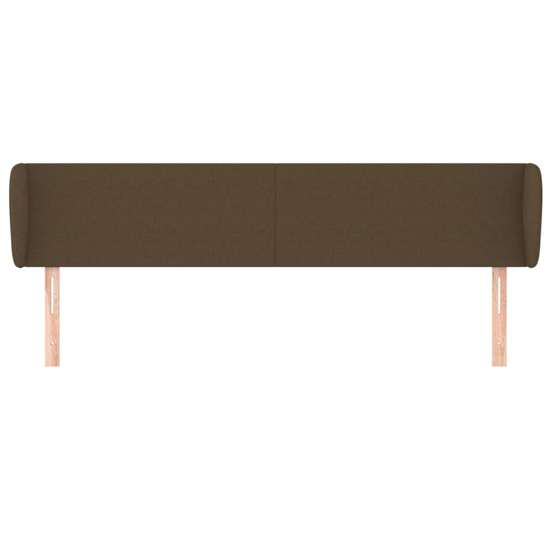 vidaXL sötétbarna szövet fejtámla szárnyakkal 203x23x78/88 cm